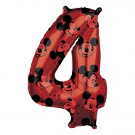 Disney Mickey Mouse Red 4 Shaped Balloon